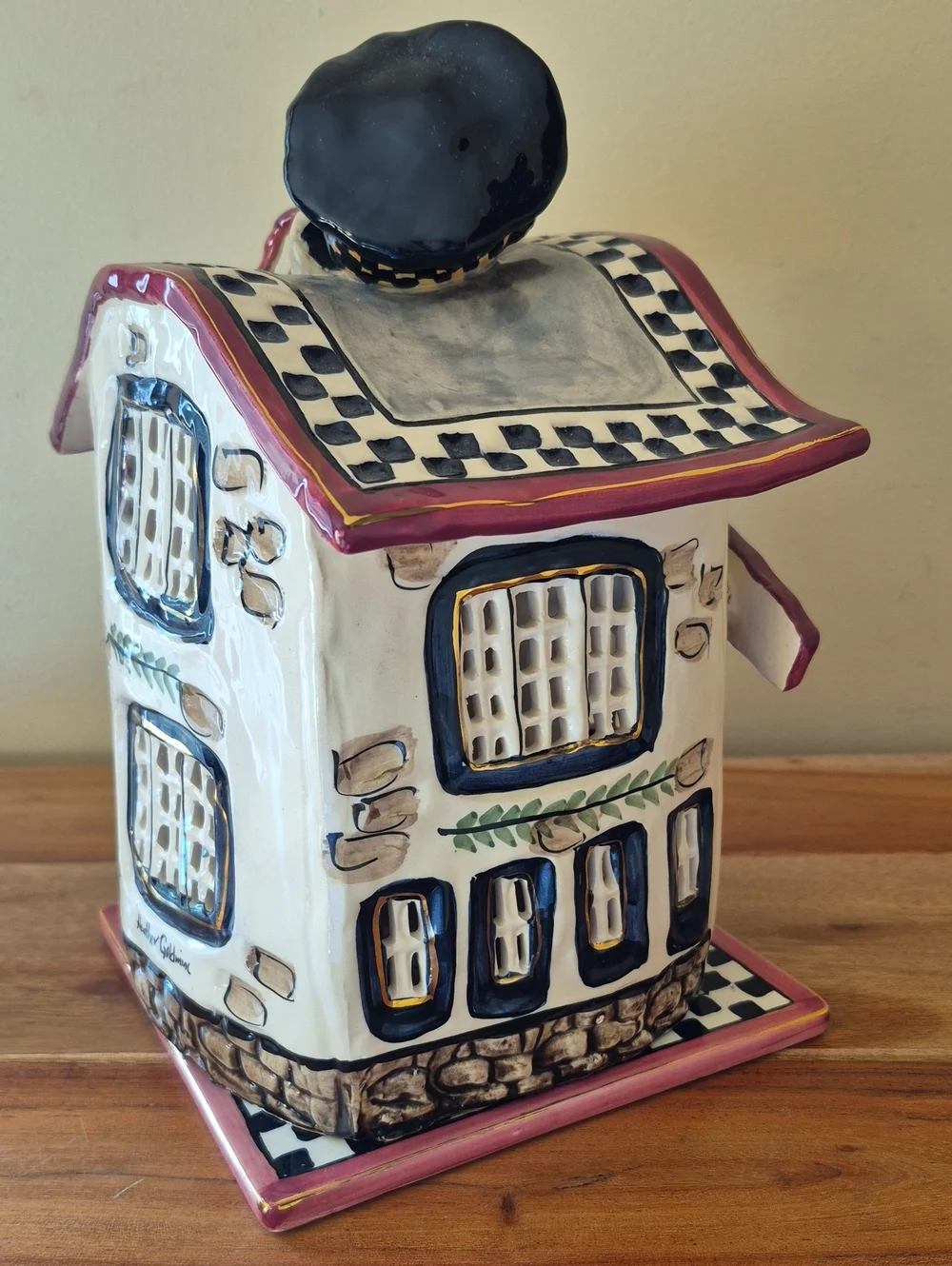 Blue Sky Clayworks Whimsical Ceramic Police Dept. & Car - Heather Goldminc